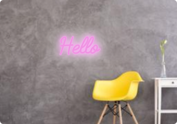 Custom text: Hello