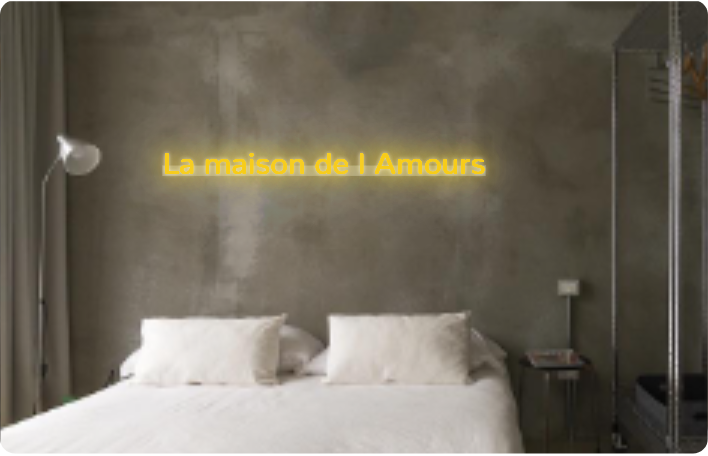 Custom text: La maison de l Amours