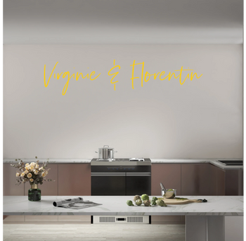 Custom text: Virginie & Florentin