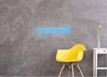 Custom text: save animals