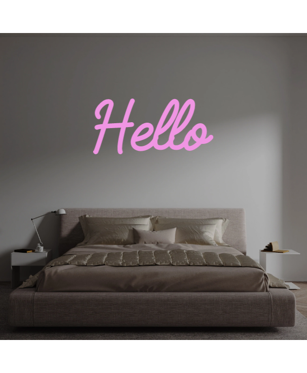 Custom text: Hello