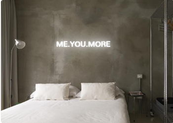 Custom text: ME.YOU.MORE