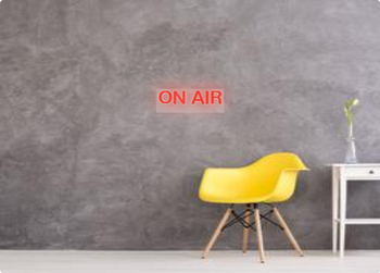 Custom text: ON AIR