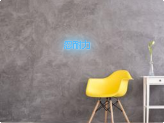 Custom text: 忍耐力