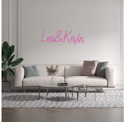 Custom text: Lea&Kevin