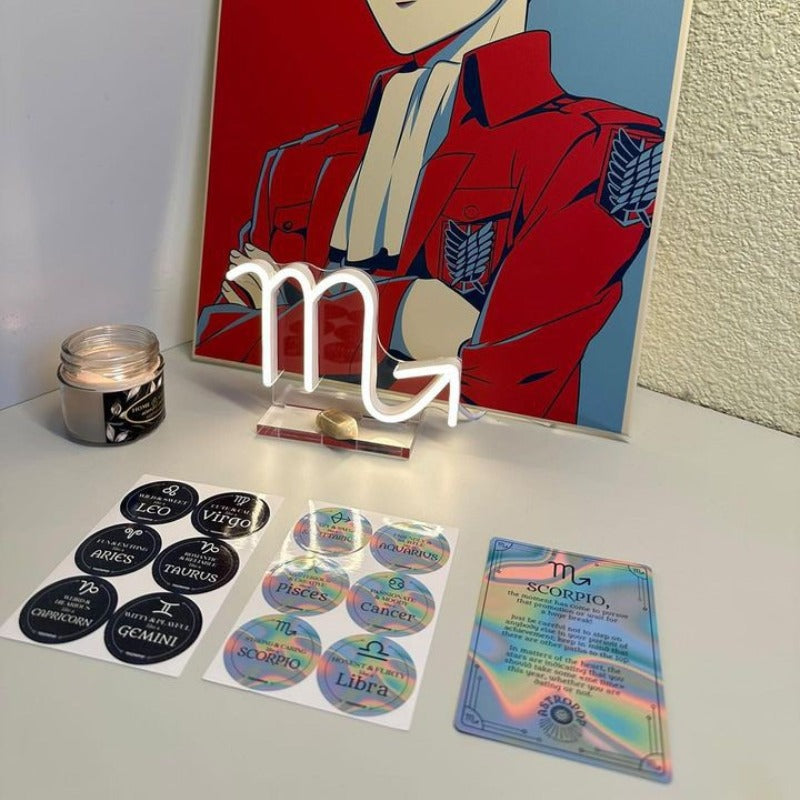 Scorpio, sign in neon LED