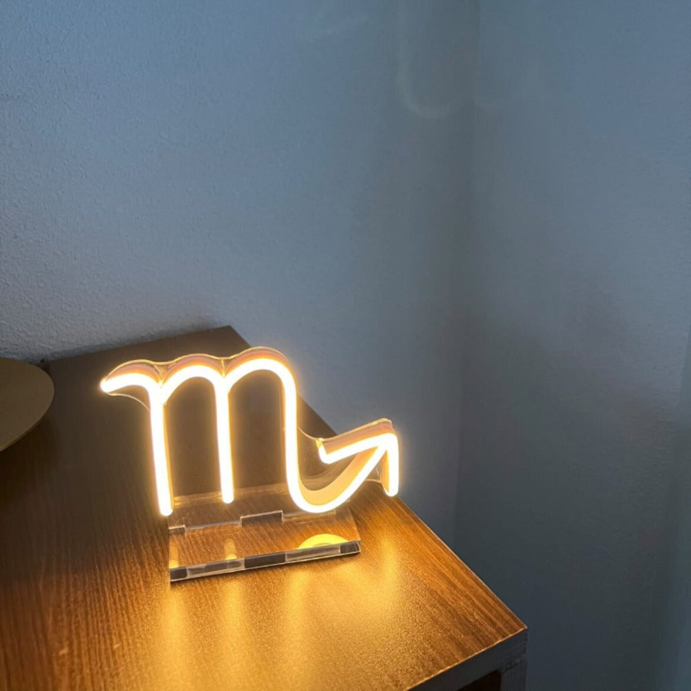 Scorpio, sign in neon LED