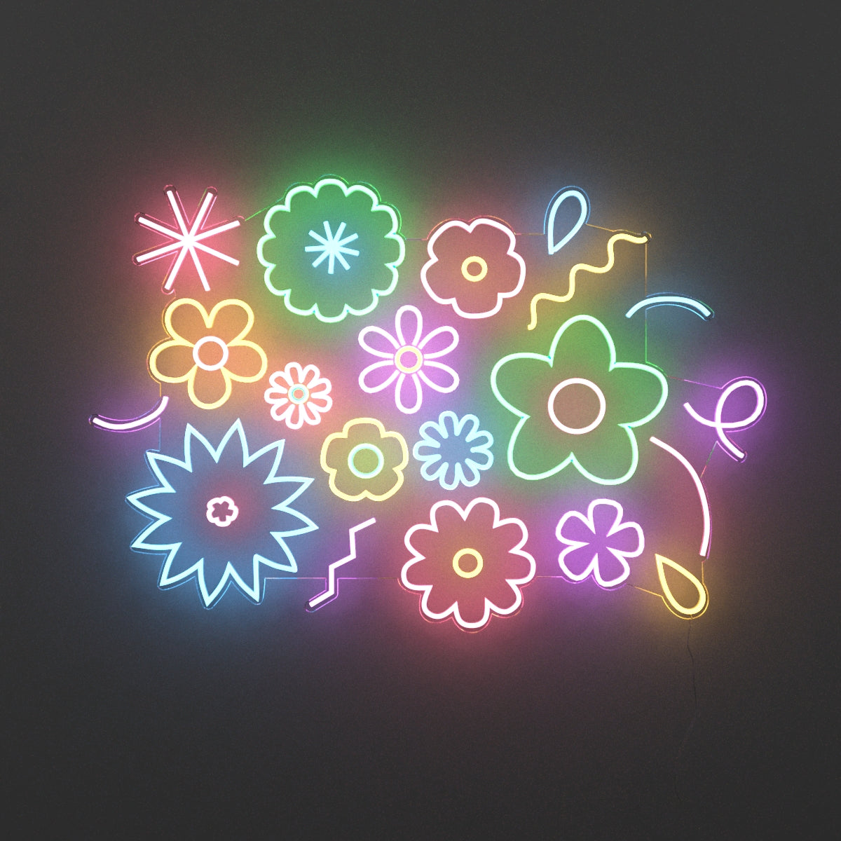 Flower Power by Emily Eldridge - neon LED sign
