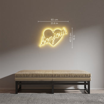 Hello by Jean André, neon LED sign
