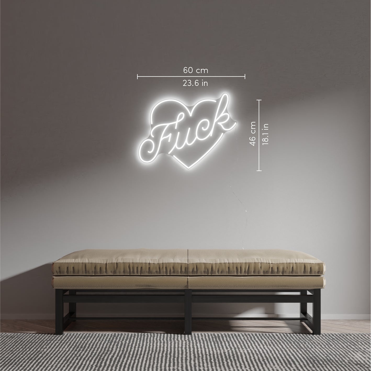 F*ck by Jean André, neon LED sign