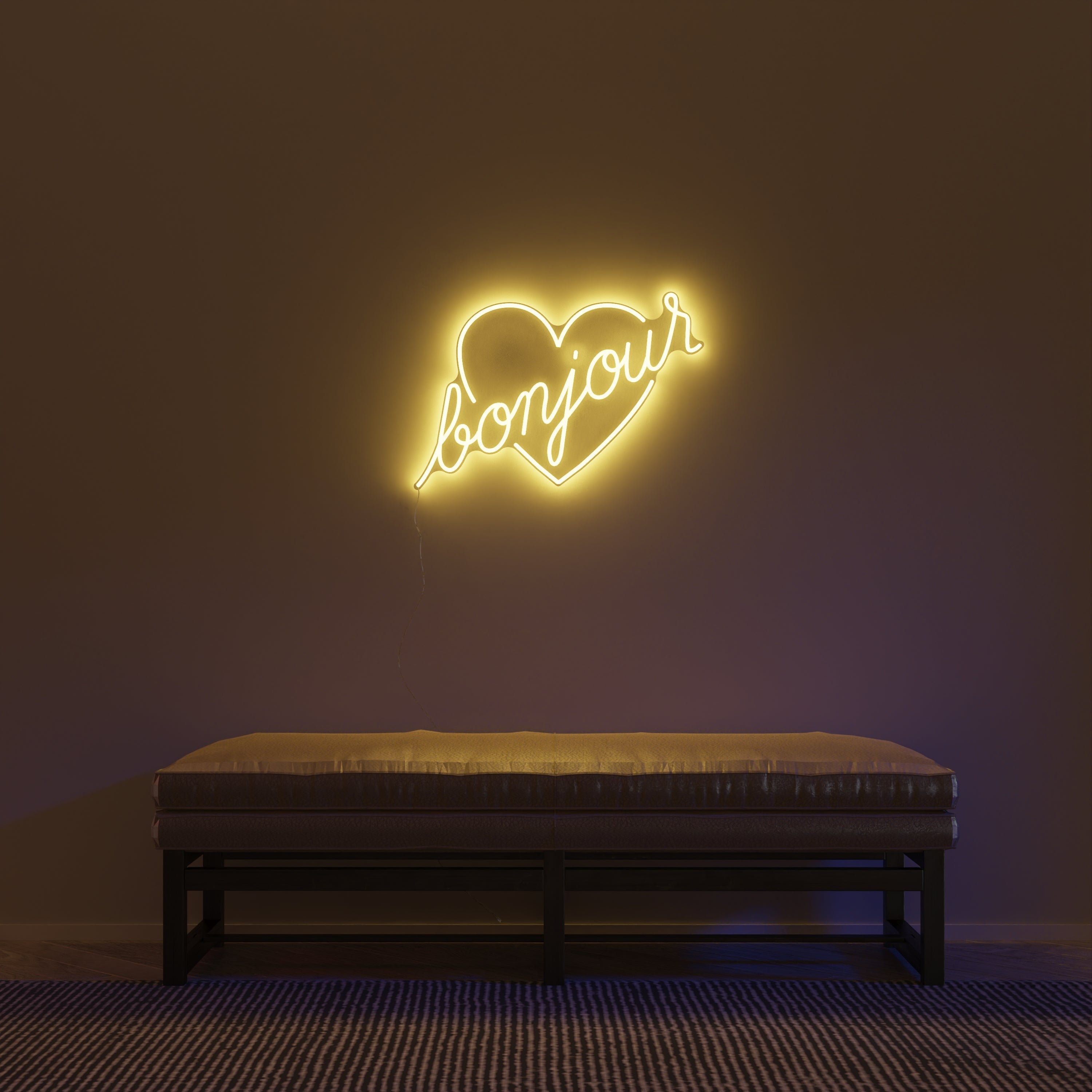 Hello by Jean André, neon LED sign