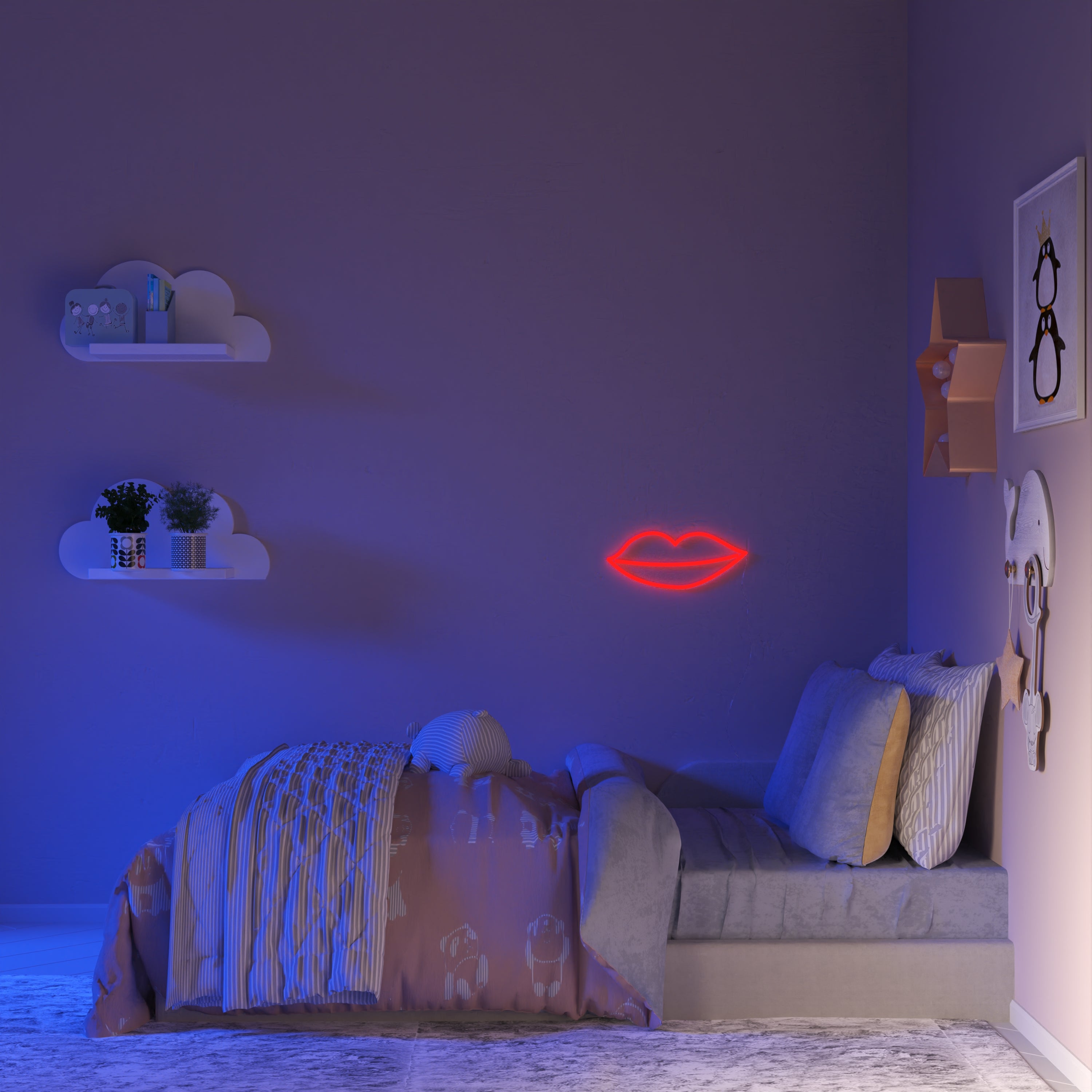 Kissy Lips - Neon LED sign