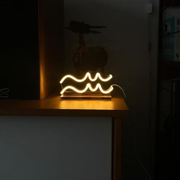 Aquarius, sign in neon LED