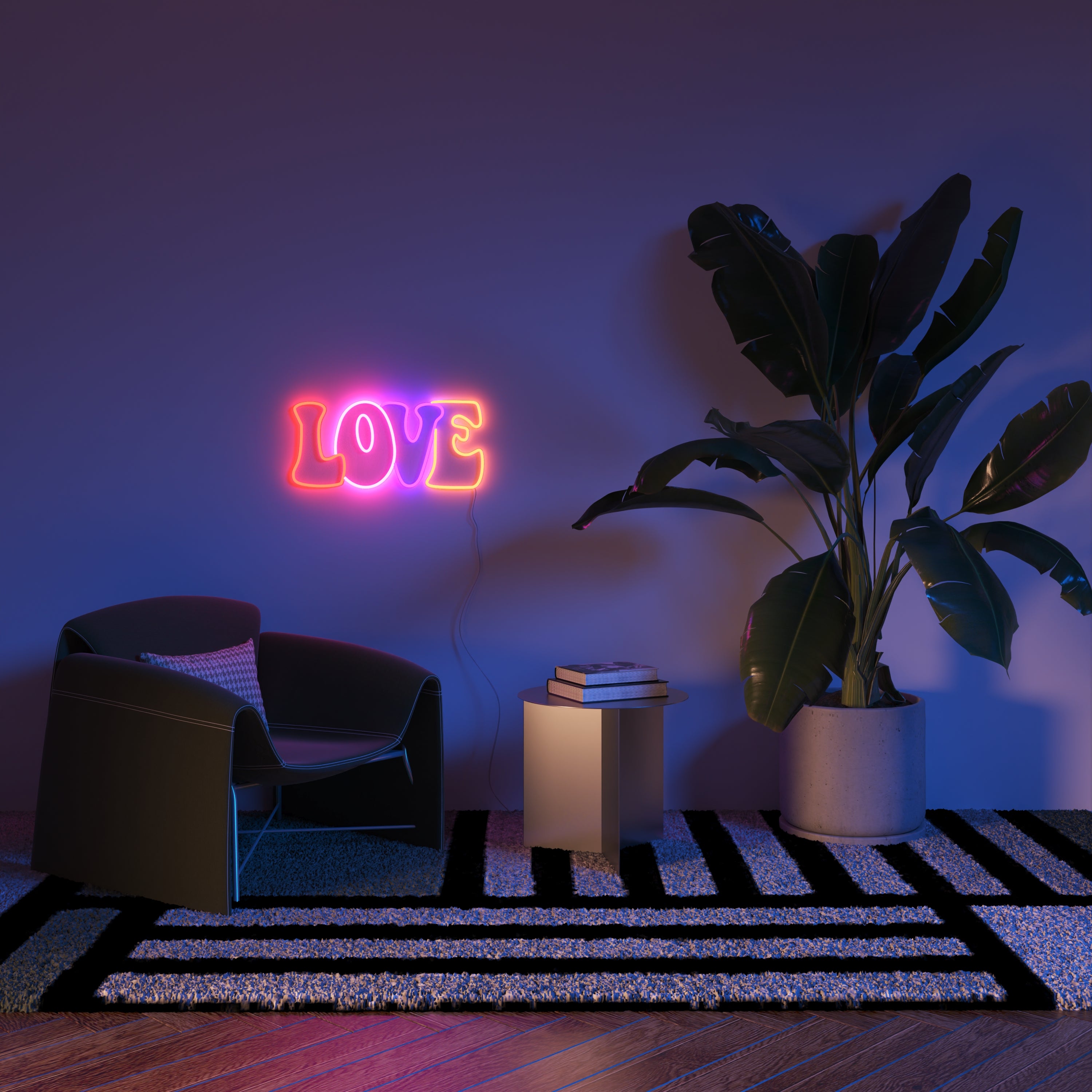 LOVE, neon LED sign