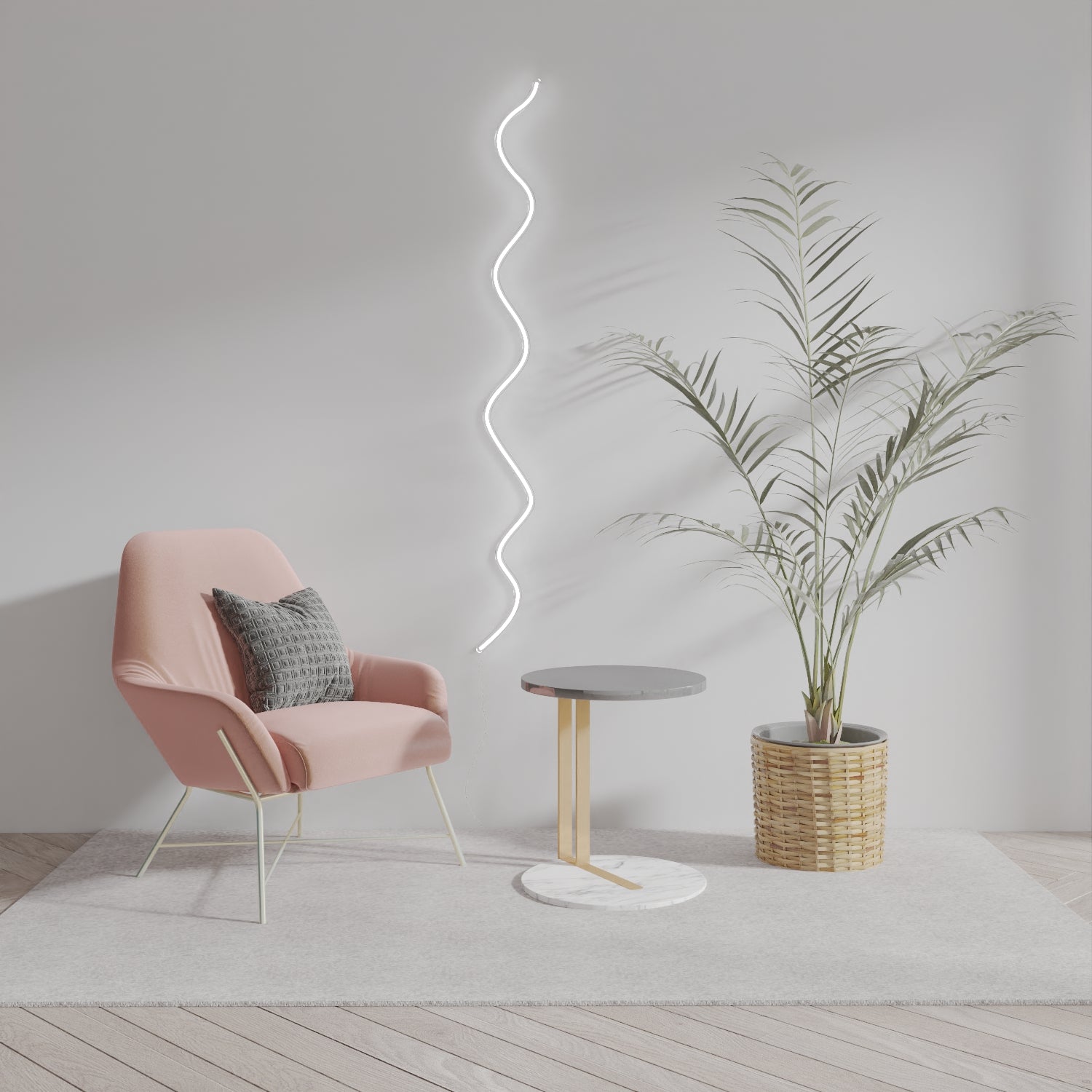 Squiggle by 2LG, neon LED sign