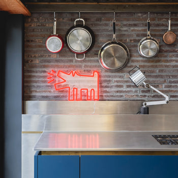 Barking Dog, YP x Keith Haring, neon LED sign