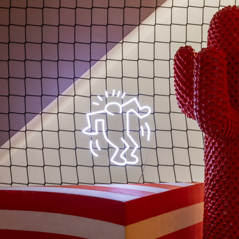 Dancing Man, YP x Keith Haring, neon LED sign