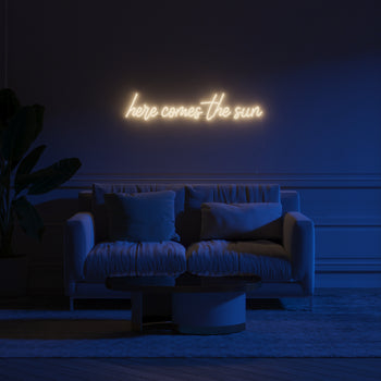 Here comes the sun, neon LED sign