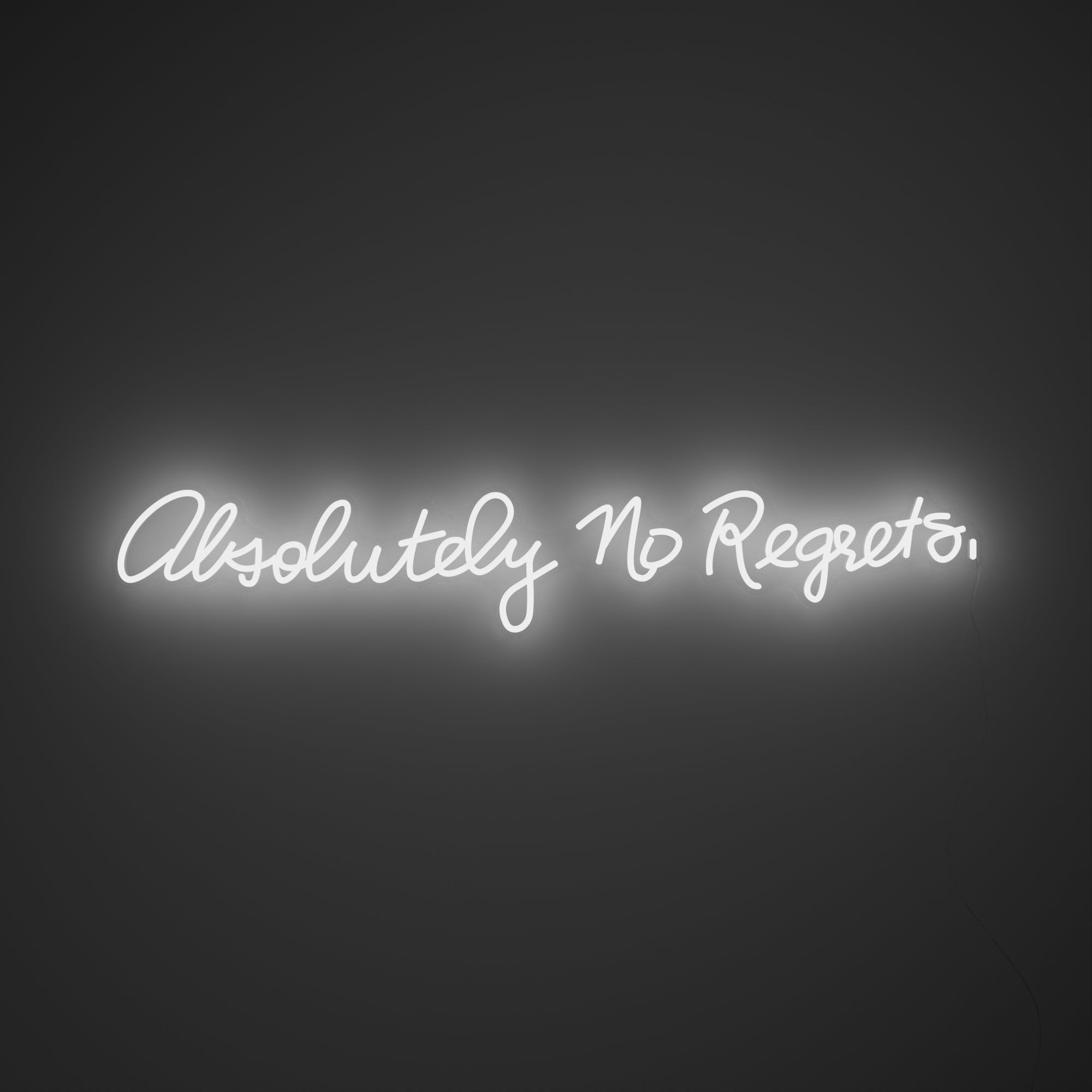 Absolutely no regrets by Madonna, Neon LED sign