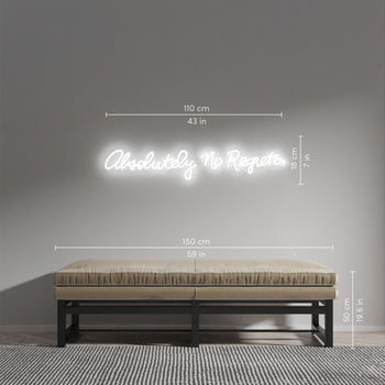 Absolutely no regrets by Madonna, Neon LED sign