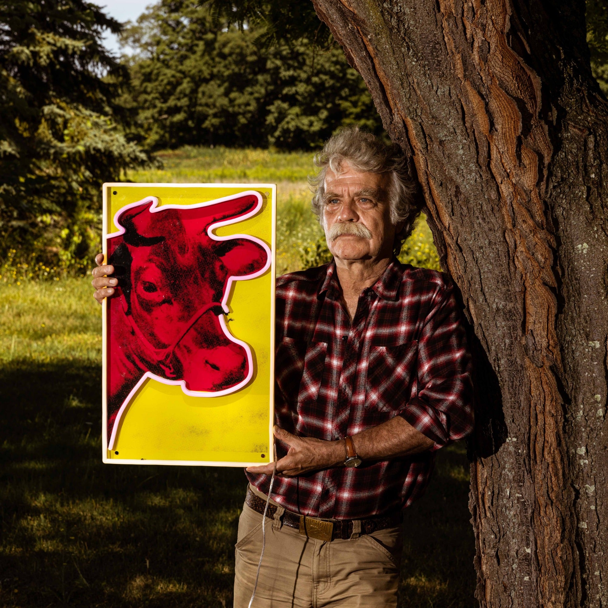 Cow by Andy Warhol - neon LED sign