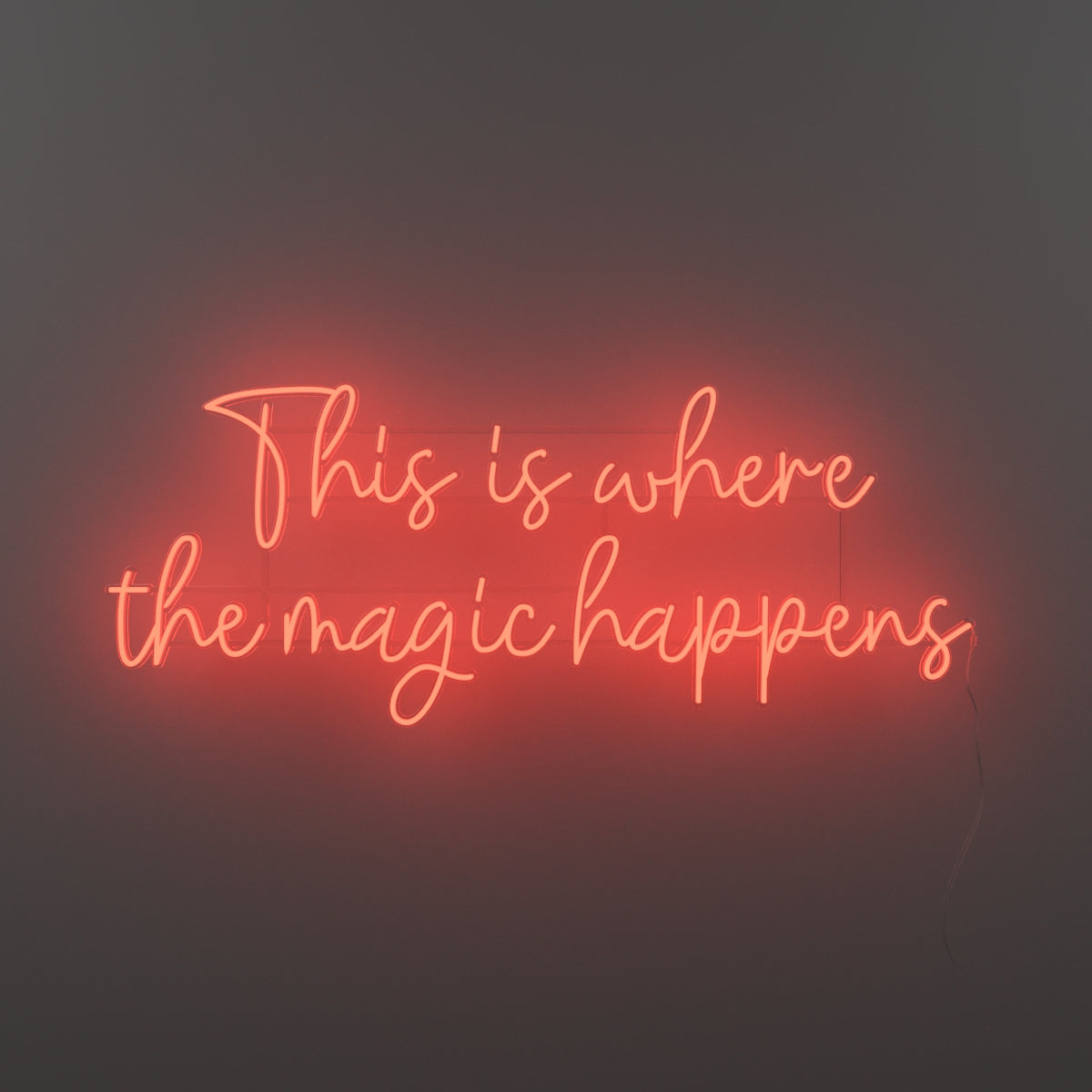 This is where the magic happens - neon LED sign