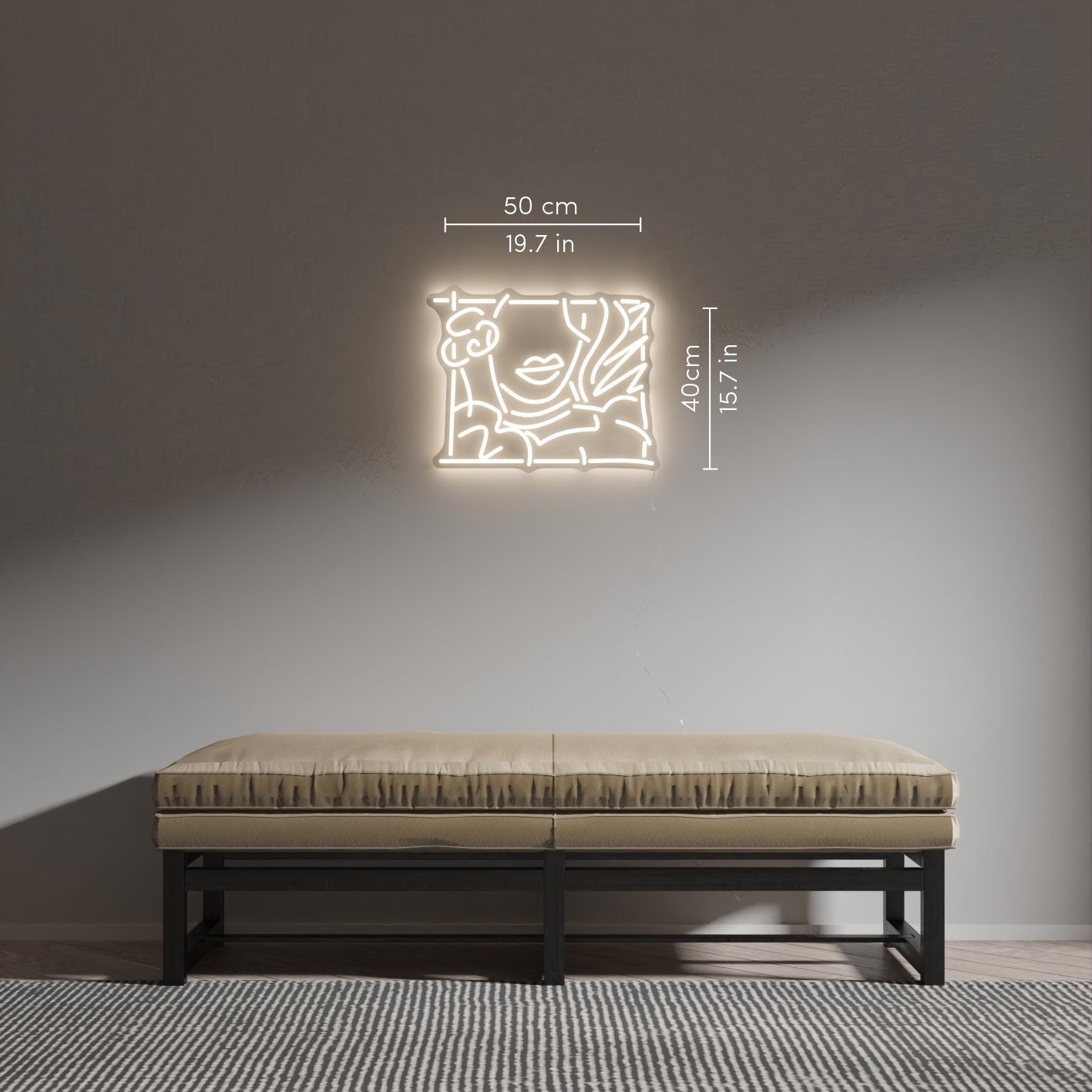 Portrait of a Lady by Tom Wesselmann, neon LED sign