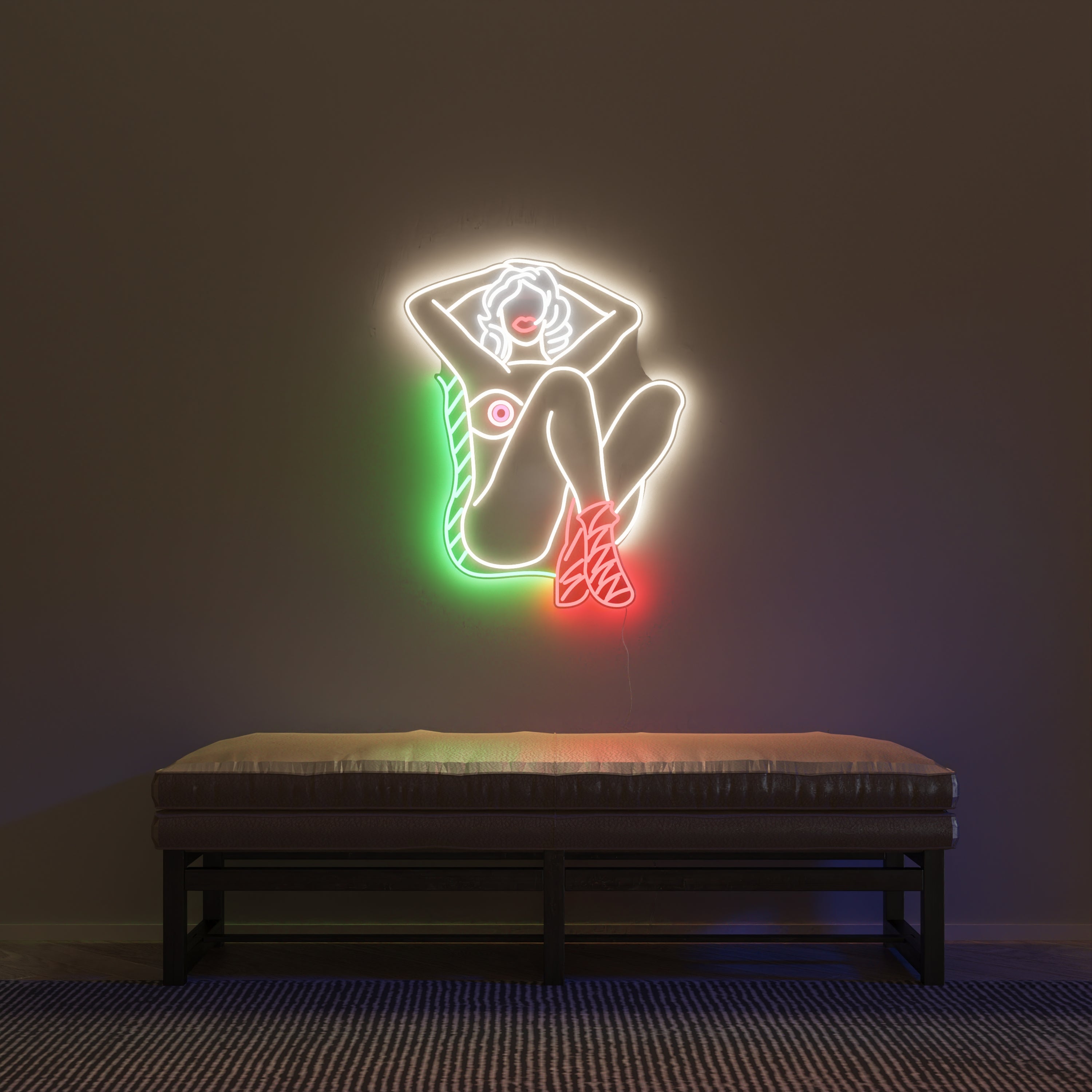 La Femme by Tom Wesselmann, neon LED sign