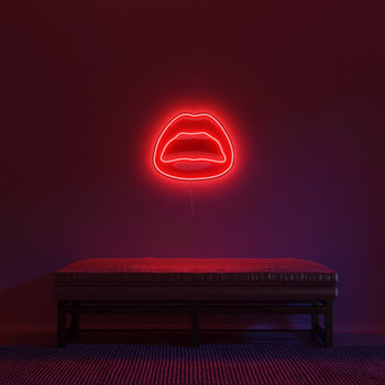 Red Lips by Tom Wesselmann, neon LED sign
