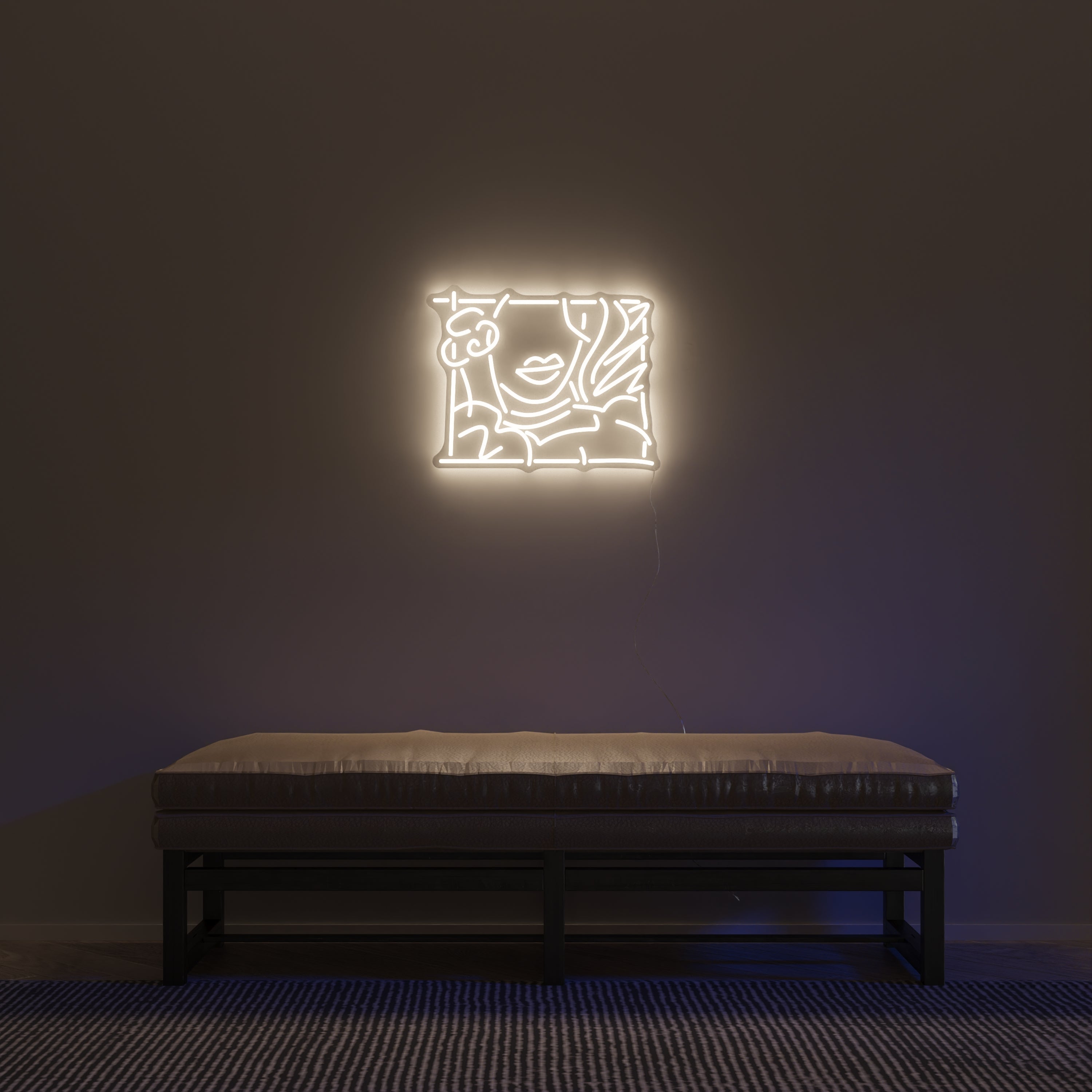 Portrait of a Lady by Tom Wesselmann, neon LED sign