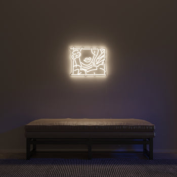 Portrait of a Lady by Tom Wesselmann, neon LED sign