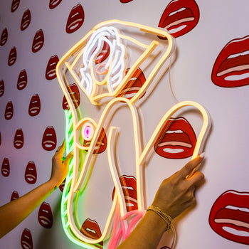 La Femme by Tom Wesselmann, neon LED sign