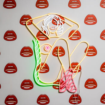 La Femme by Tom Wesselmann, neon LED sign