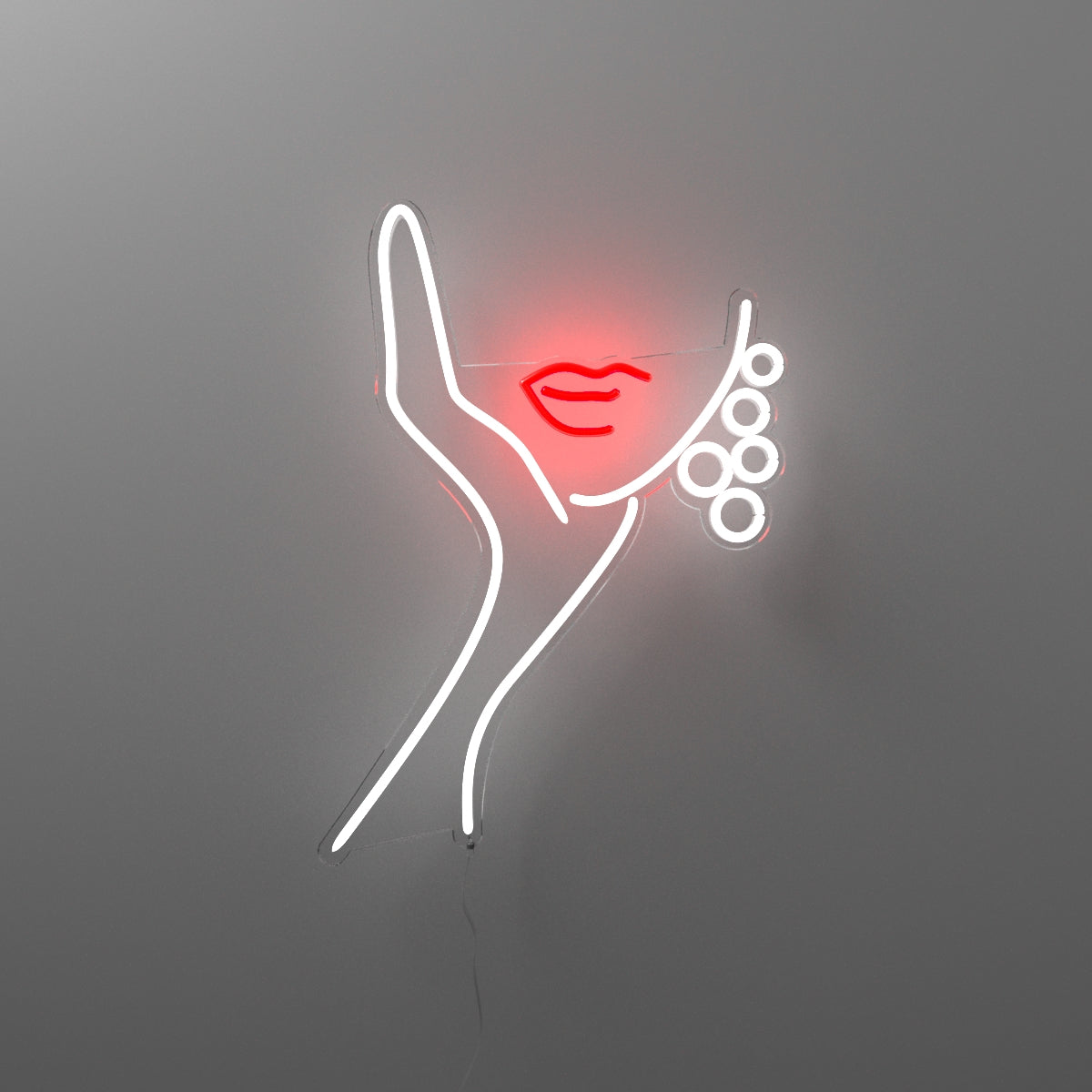 Earrings by Clara Bergel - neon LED sign