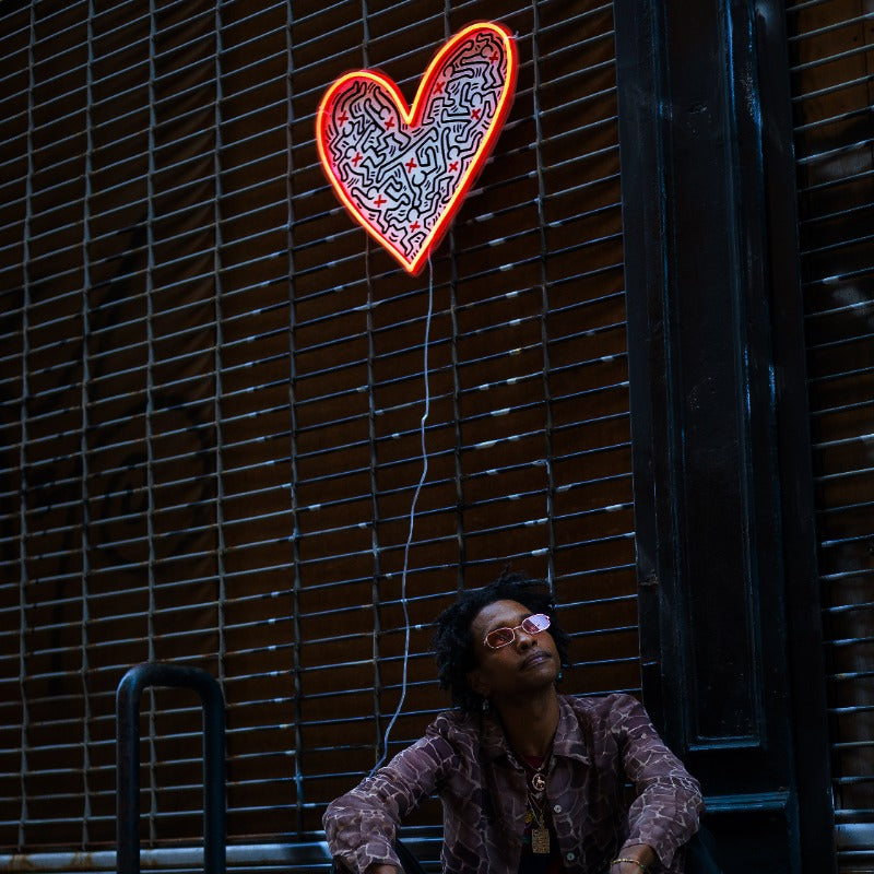 Dance Love, YP x Keith Haring, neon LED sign