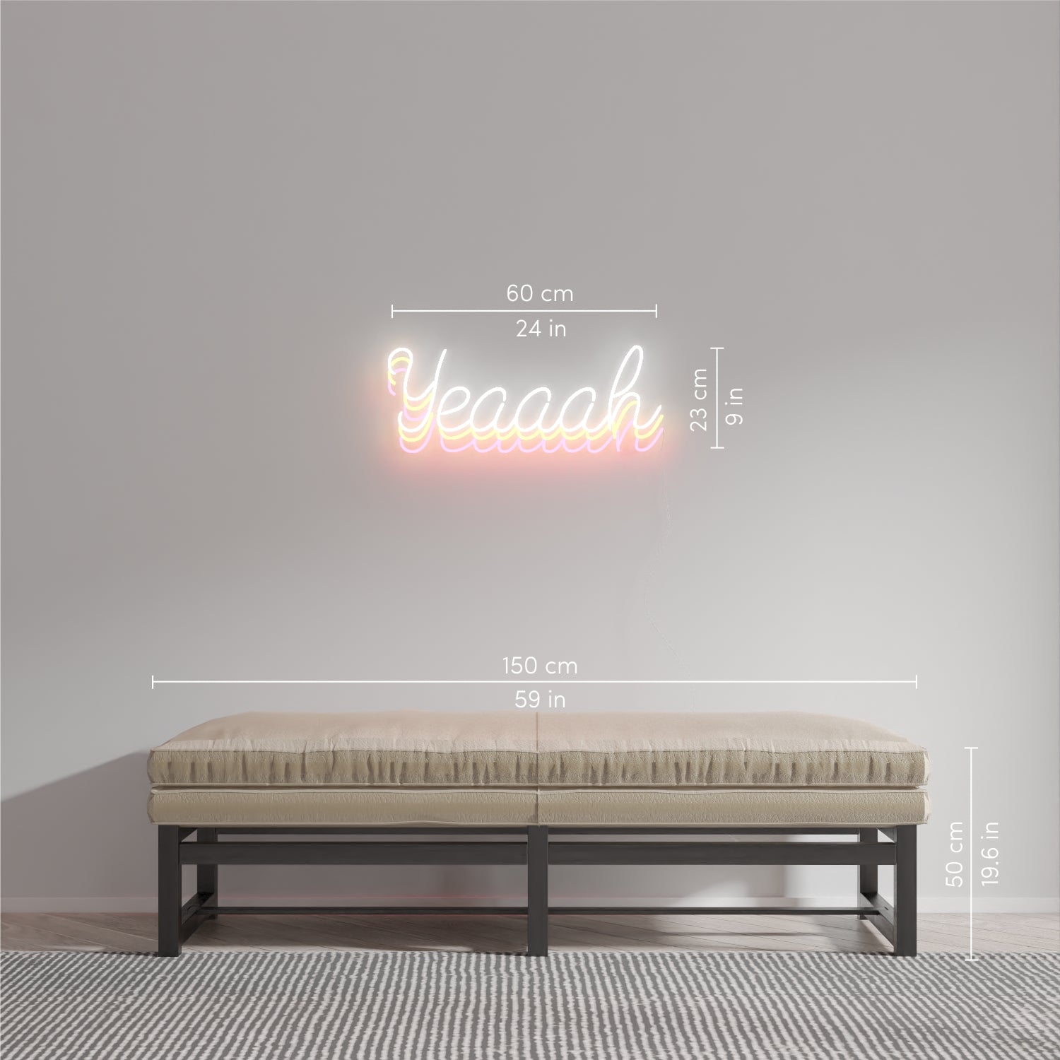 Yeaaah by Zoe Roe, neon LED sign