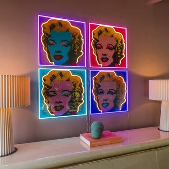 Marilyn Deluxe by Andy Warhol - neon LED sign