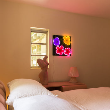Flowers by Andy Warhol - neon LED sign