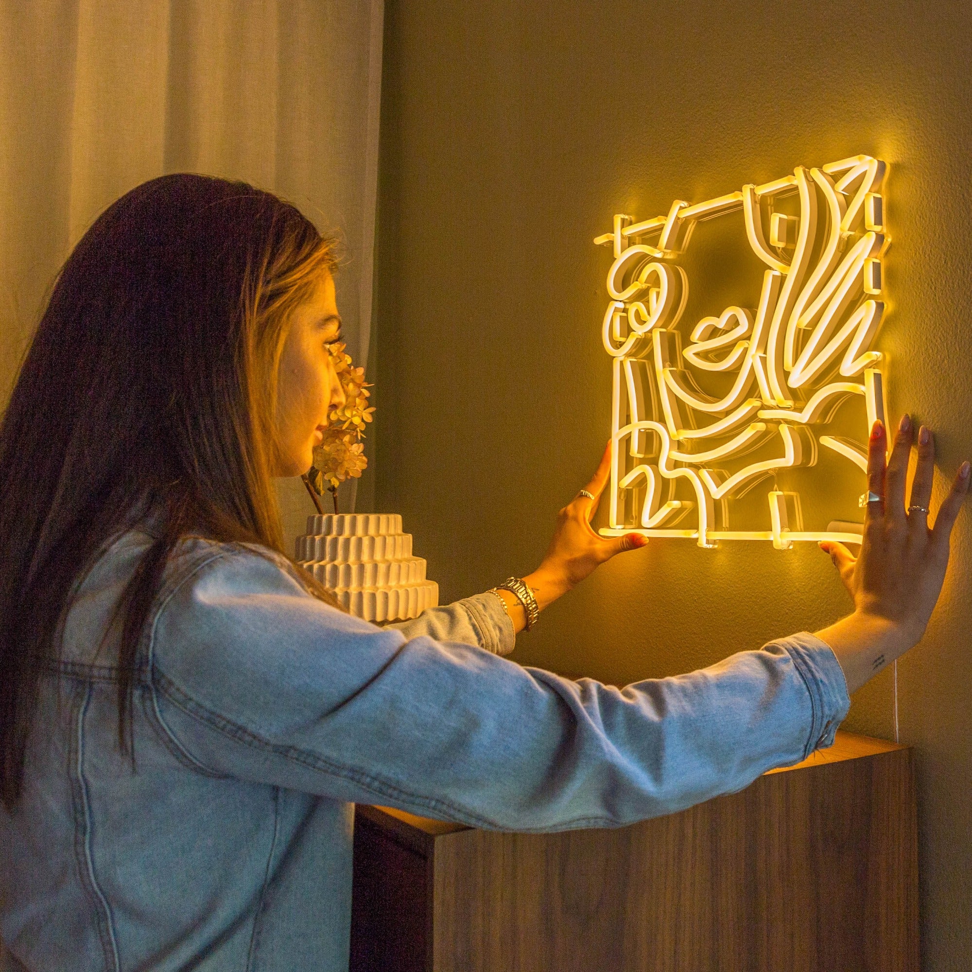 Portrait of a Lady by Tom Wesselmann, neon LED sign