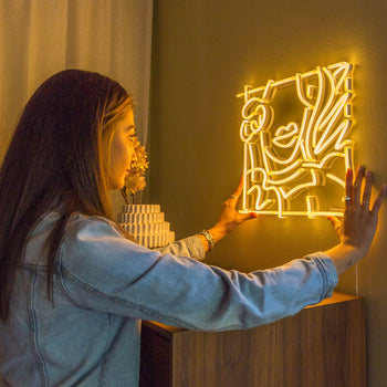 Portrait of a Lady by Tom Wesselmann, neon LED sign