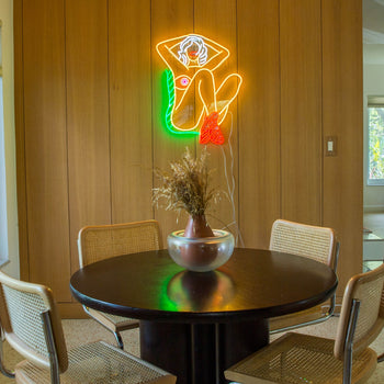 La Femme by Tom Wesselmann, neon LED sign