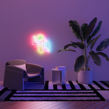 LO-VE by Yoni Alter, neon LED sign