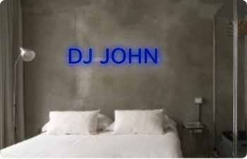 Custom text: DJ JOHN