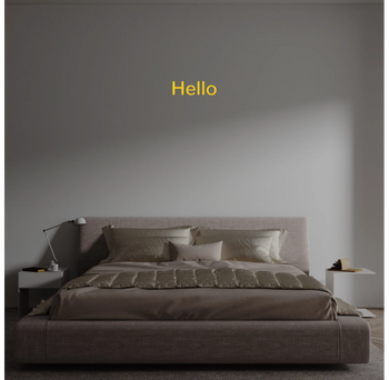 Custom text: Hello