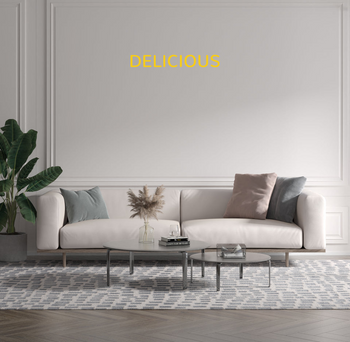 Custom text: DELICIOUS