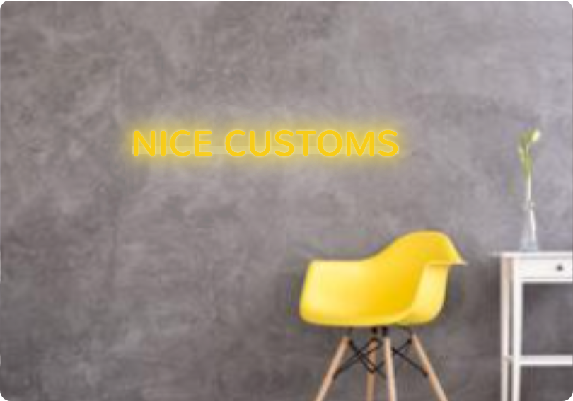 Custom text: NICE CUSTOMS