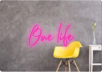 Custom text: One life