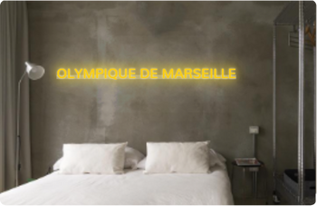 Custom text: OLYMPIQUE DE MARSEILLE