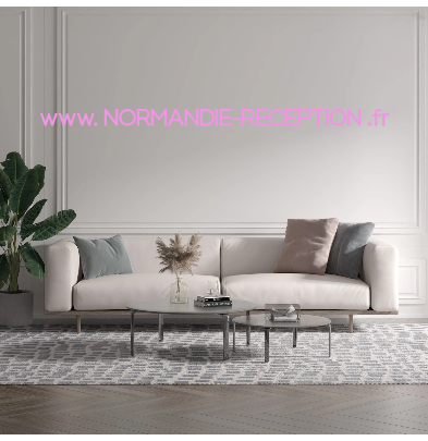 Custom text: www. NORMANDIE-RECEPTION .fr