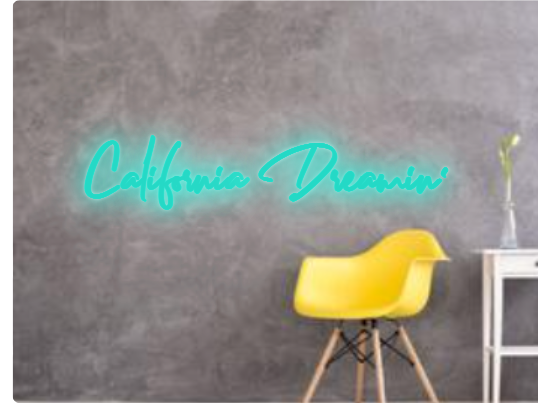 Custom text: California Dreamin